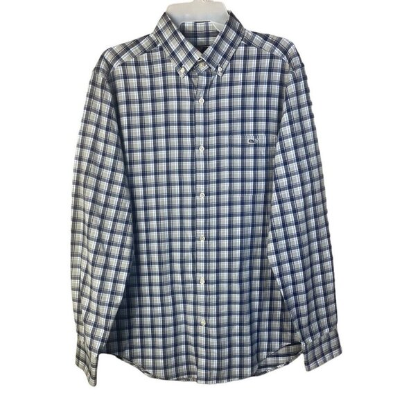 Vineyard Vines Performance Classic Fit Tucker Button Down Shirt Men's Sz M Plaid - Picture 1 of 11